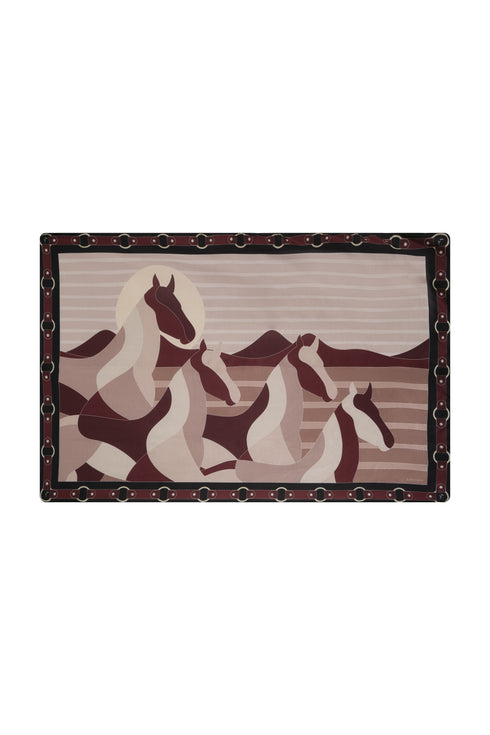 De La Falaise Cotton Silk Sarong / Brown Horses
